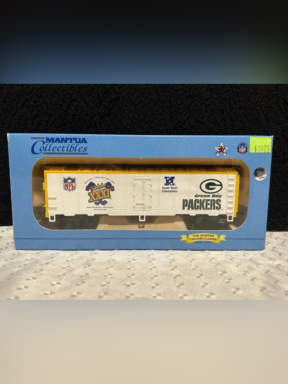 Vintage H0 Scale Mantua Collectibles NFL Green Bay Packers Reefer Box Train Car